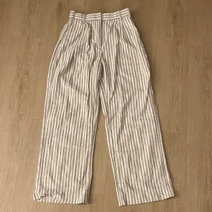Abercrombie & Fitch Striped linen relaxed pants